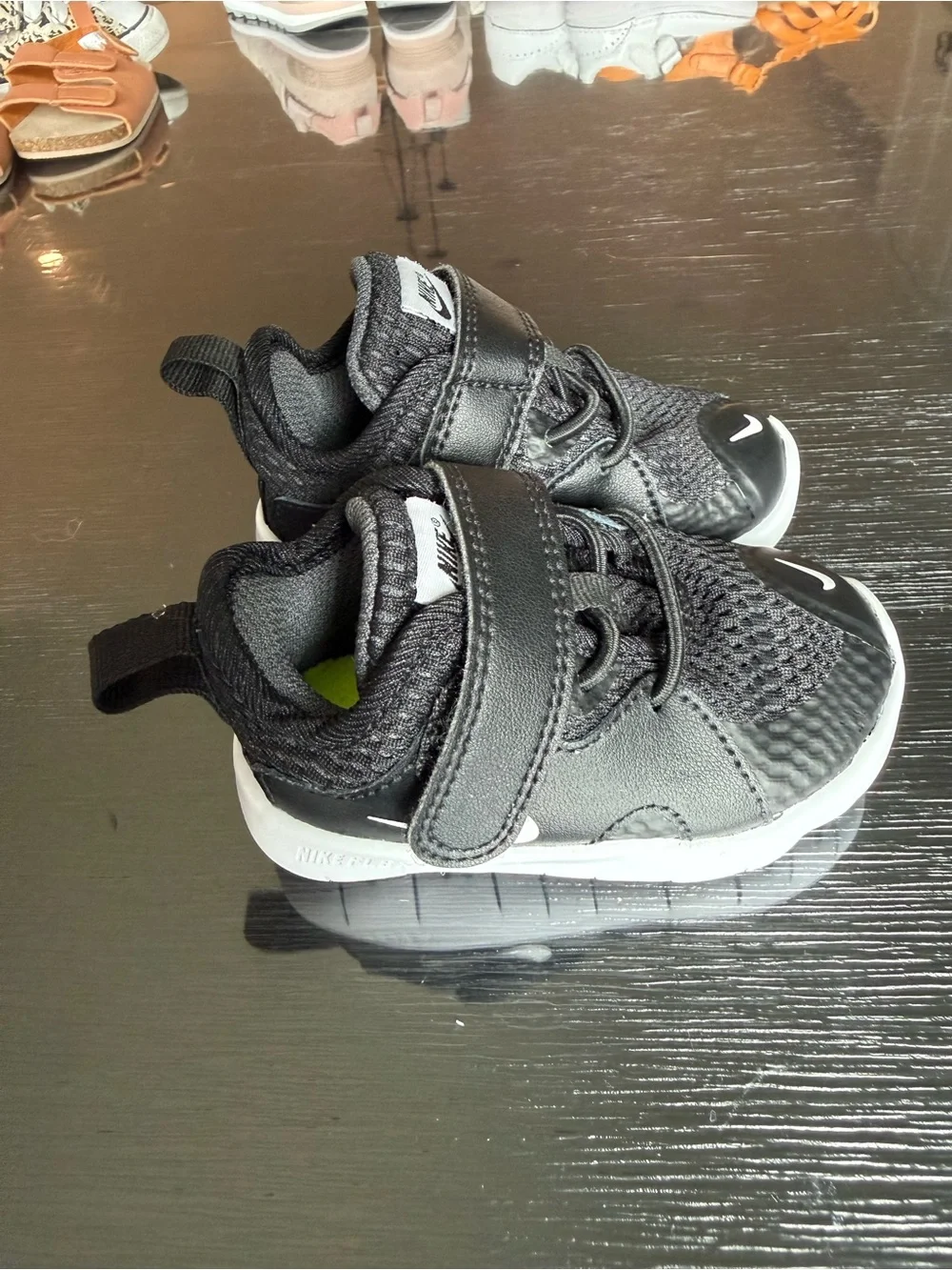Nike Kids Black and White Slip-On Sneakers